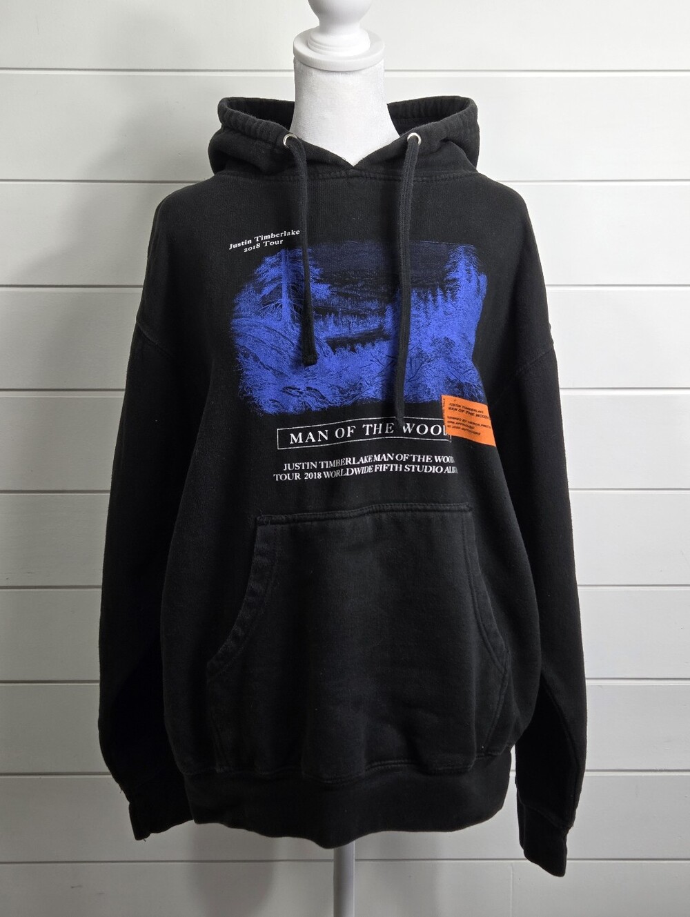 2018 Justin Timberlake Man Of The Woods Tour Hoodie Sweater Medium Black